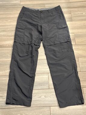 Eddie Bauer Travex Outdoor Convertible Pants Men 36x34 Gray Hiking Cargo